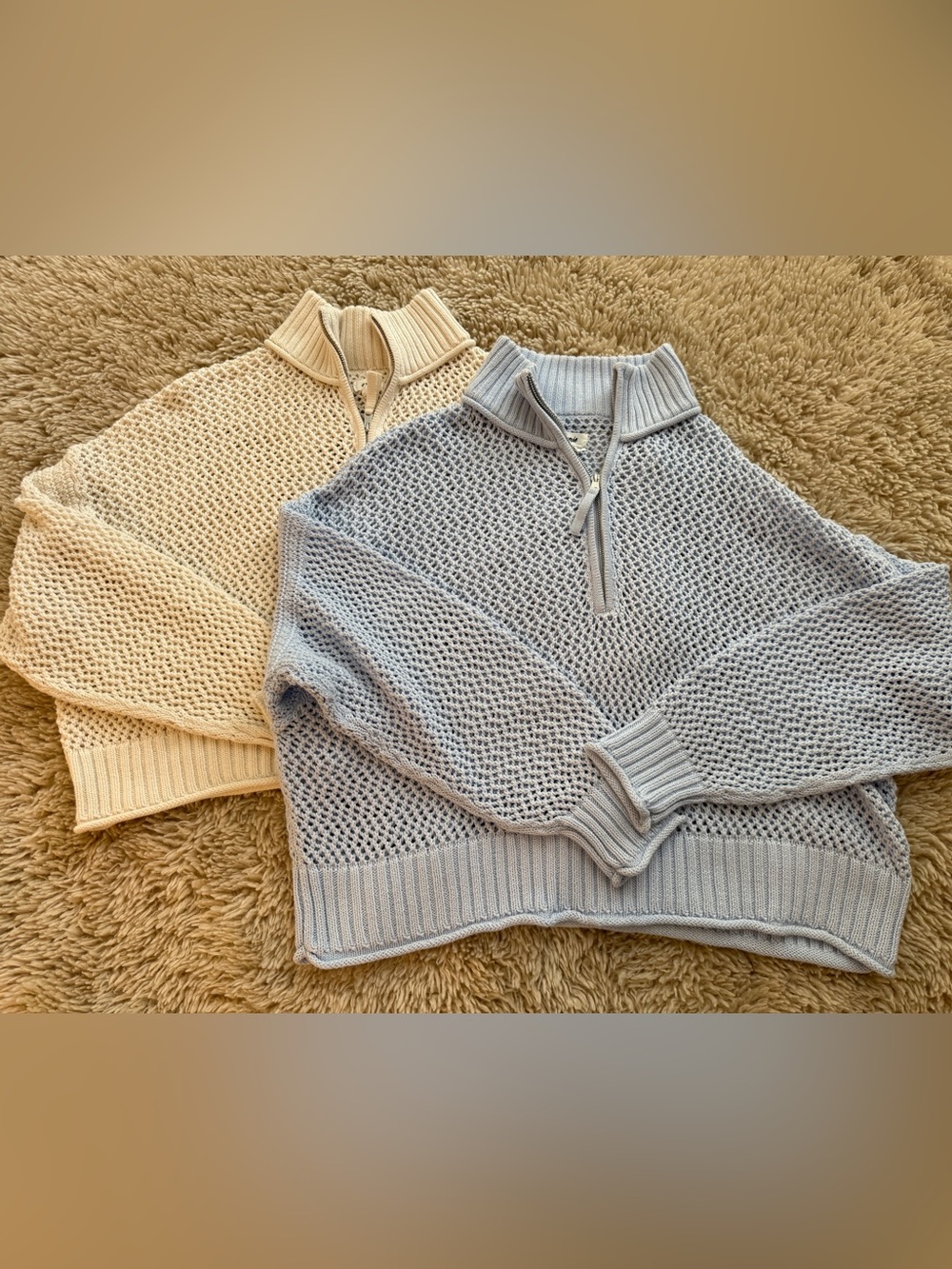 Bundle of 2! Aerie crochet pullover, quarter size. Size small.